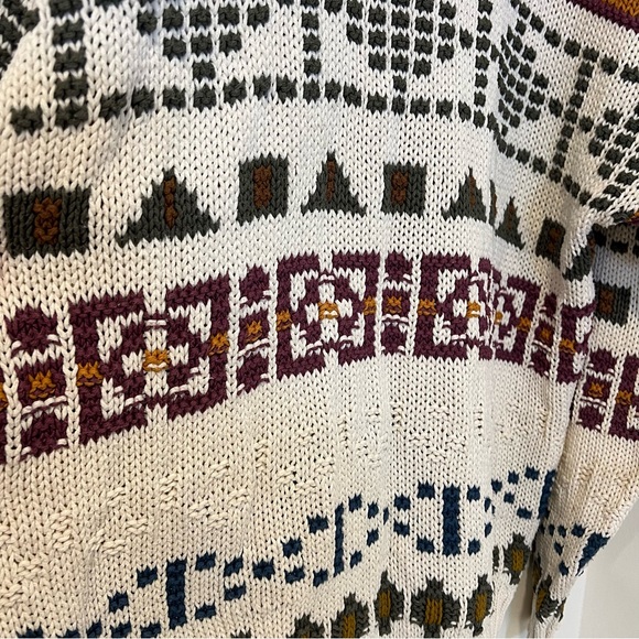 Vintage Britches Great Outdoors USA Men’s Cotton Geometric Sweater Knit L Flaws - Picture 11 of 13